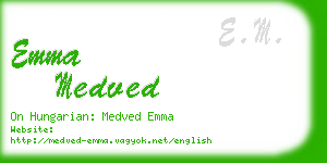 emma medved business card